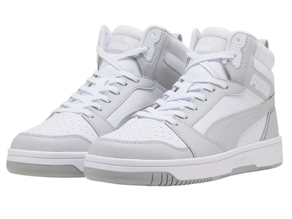 Tenis PUMA Rebound V6 Blanco y Gris para Hombre