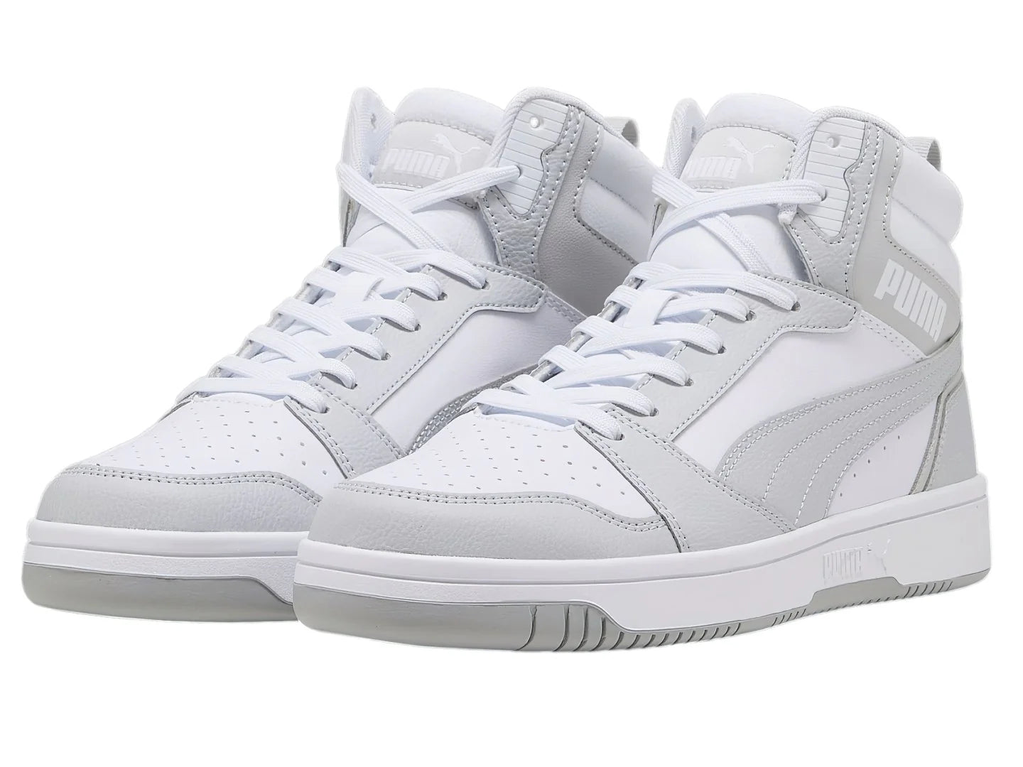 Tenis PUMA Rebound V6 Blanco y Gris para Hombre