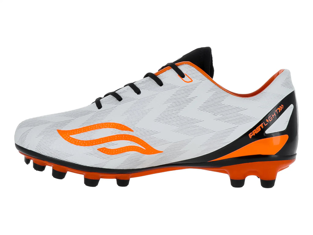 Tenis de Fútbol Furia Blanco y Naranja para Niño