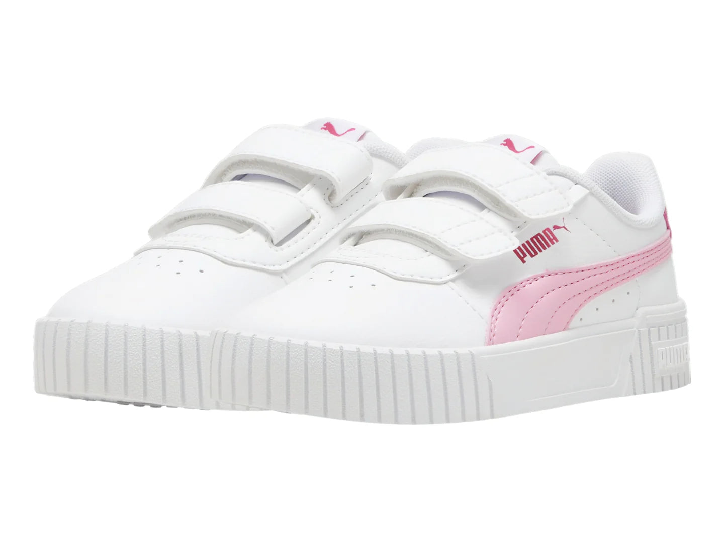 Tenis PUMA Carina 20 V Blanco y Rosa para Niña