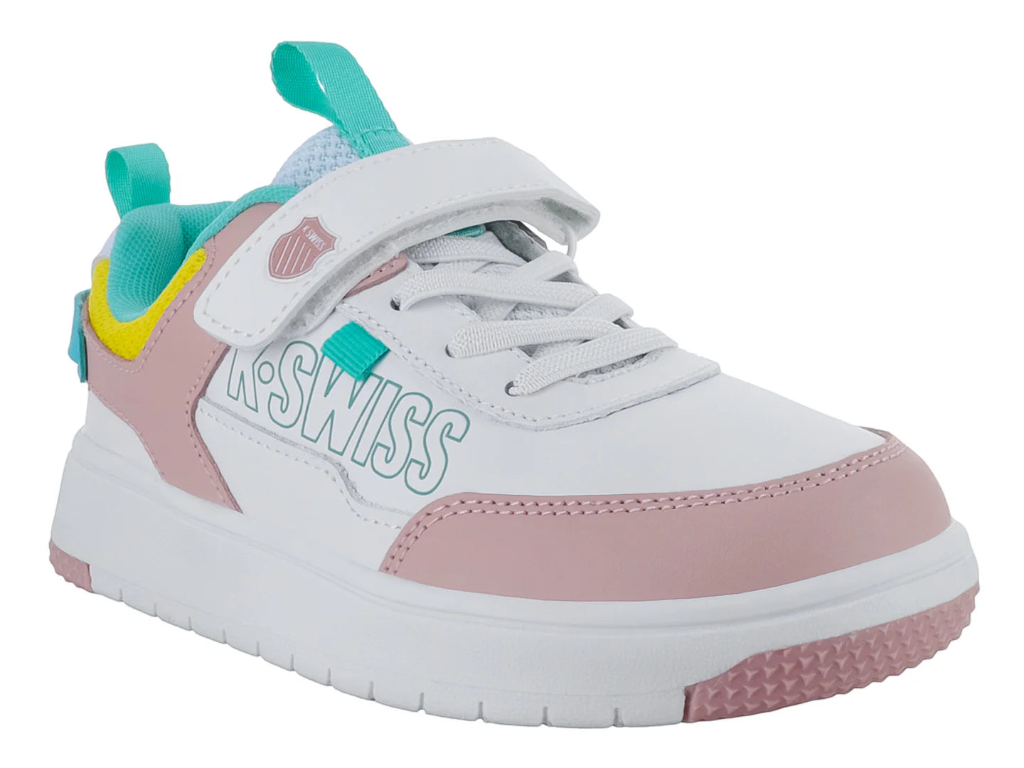 Tenis K Swiss Toki CH Blanco y Rosa para Niña