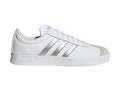 Tenis Adidas VL Court Base Blancos y Plateados para Mujer