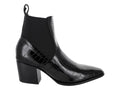 Botines Diana Denisse Negro Charol Caimán para Mujer