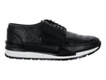 Zapatos Cuadra Negro de Piel Caimán y Ternera para Hombre
