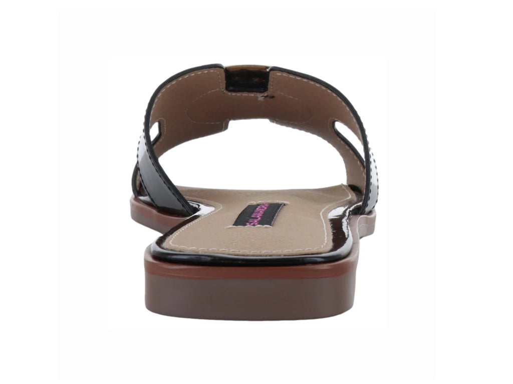 Sandalias Salamandra de Charol Negro para Mujer