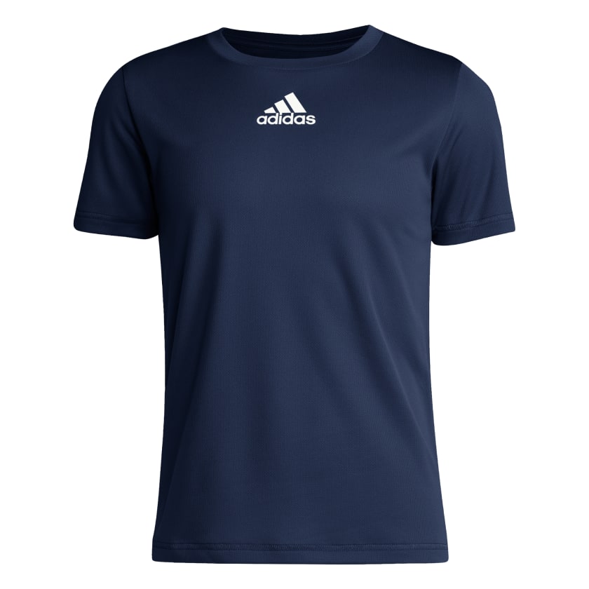 Kids' adidas SS PREGAME TEE BLANK LOGO