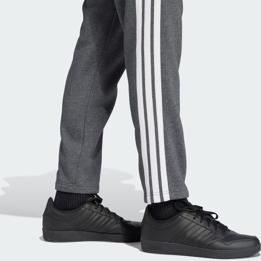 Men's adidas Essentials 3-Stripes Open Hem Fleece Pants
