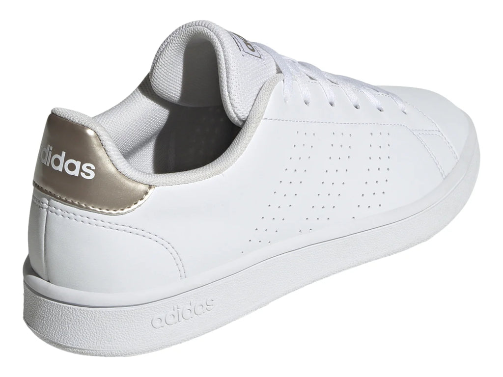 Tenis Adidas Advantage Base Blancos y Champagne para Mujer