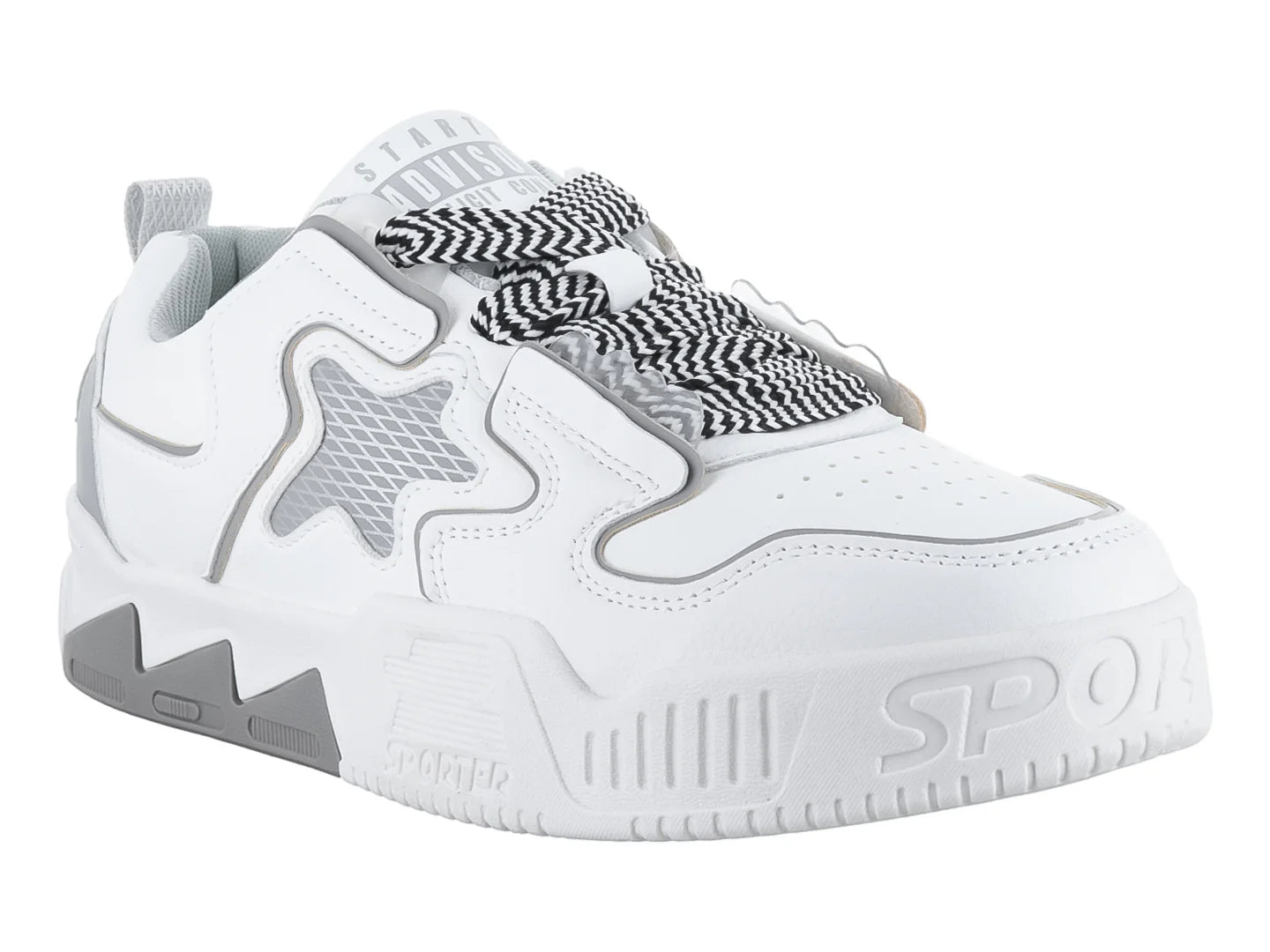 Tenis ZAEM Blanco y Gris para Hombre