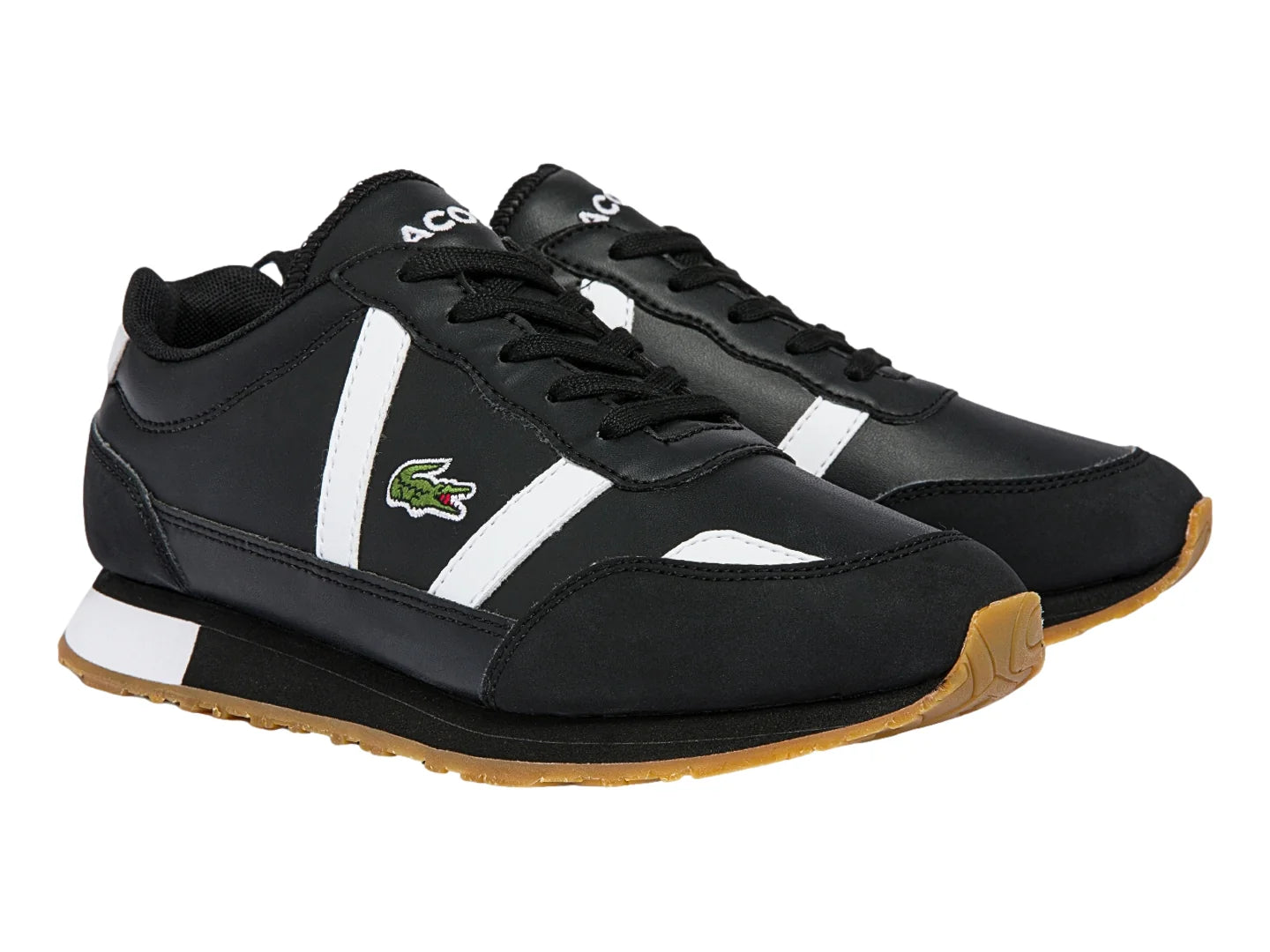 Tenis Lacoste Partner Negro con Blanco para Niño