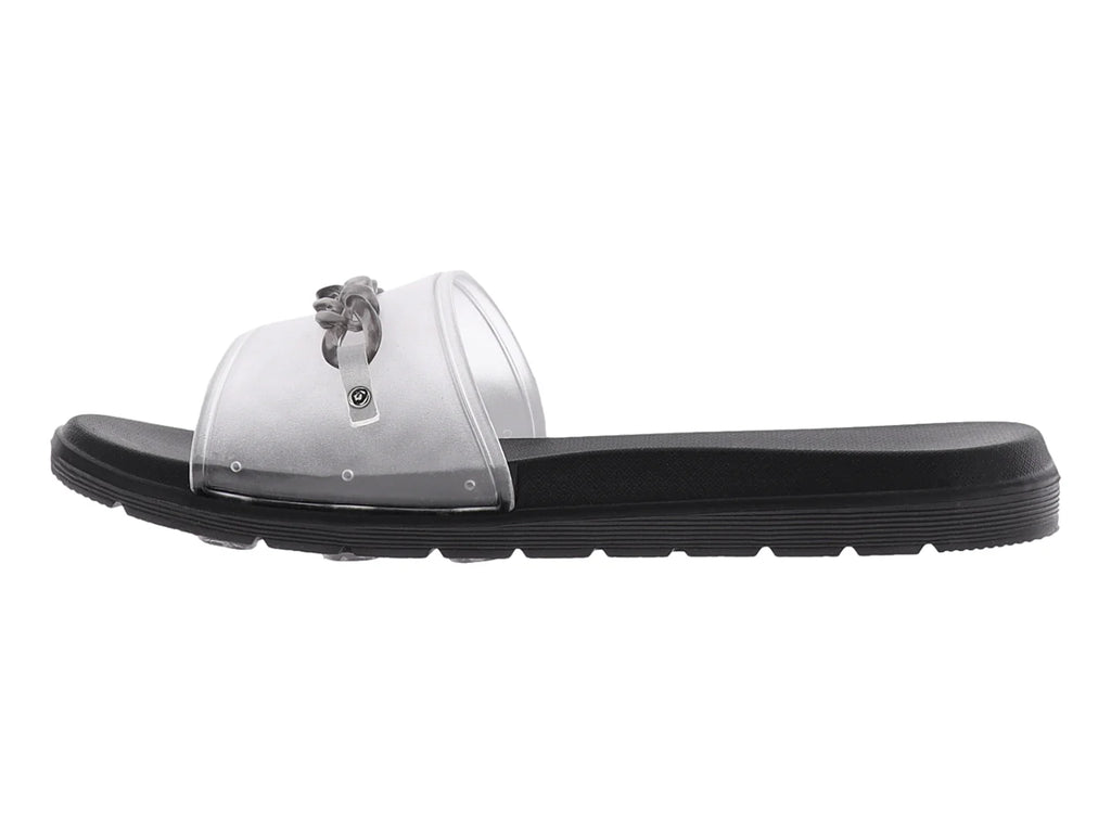 Sandalias Elega Negro Transparente para Mujer