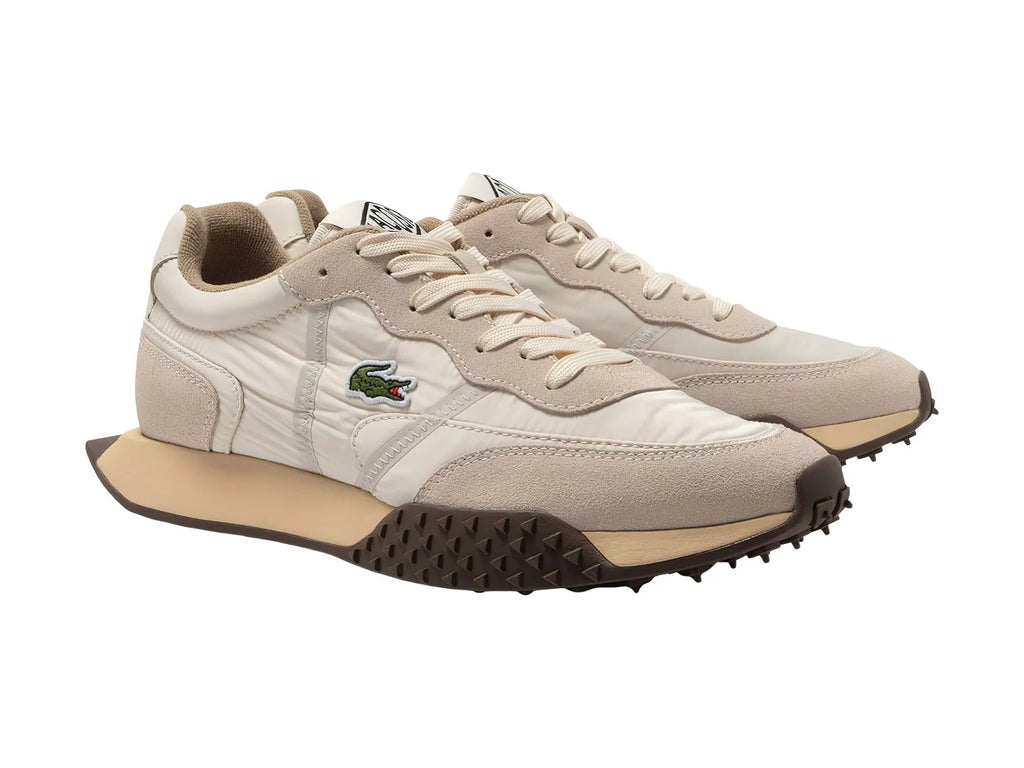 Tenis Lacoste L Spin Deluxe Blanco y Marrón para Hombre