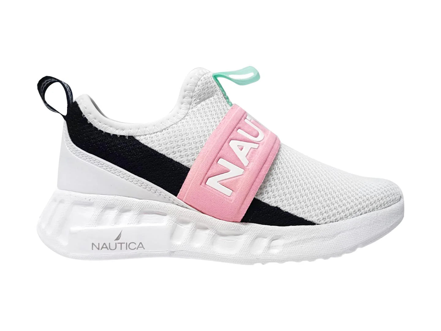 Tenis Nautica Fallon Blanco y Rosa para Niña