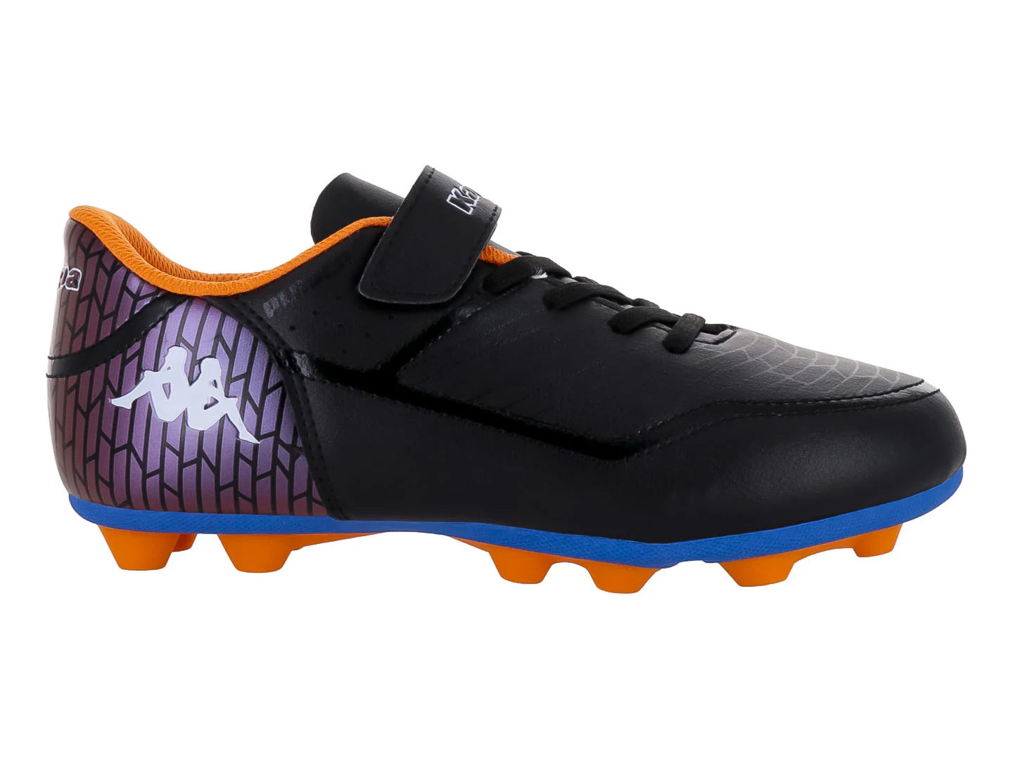 Tenis de Fútbol Kappa Negro y Azul para Niño