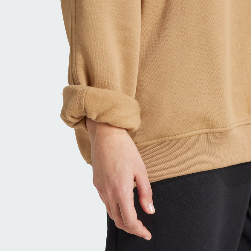 Women's adidas Essentials Fleece Long Oversized Crew Sweatshirt