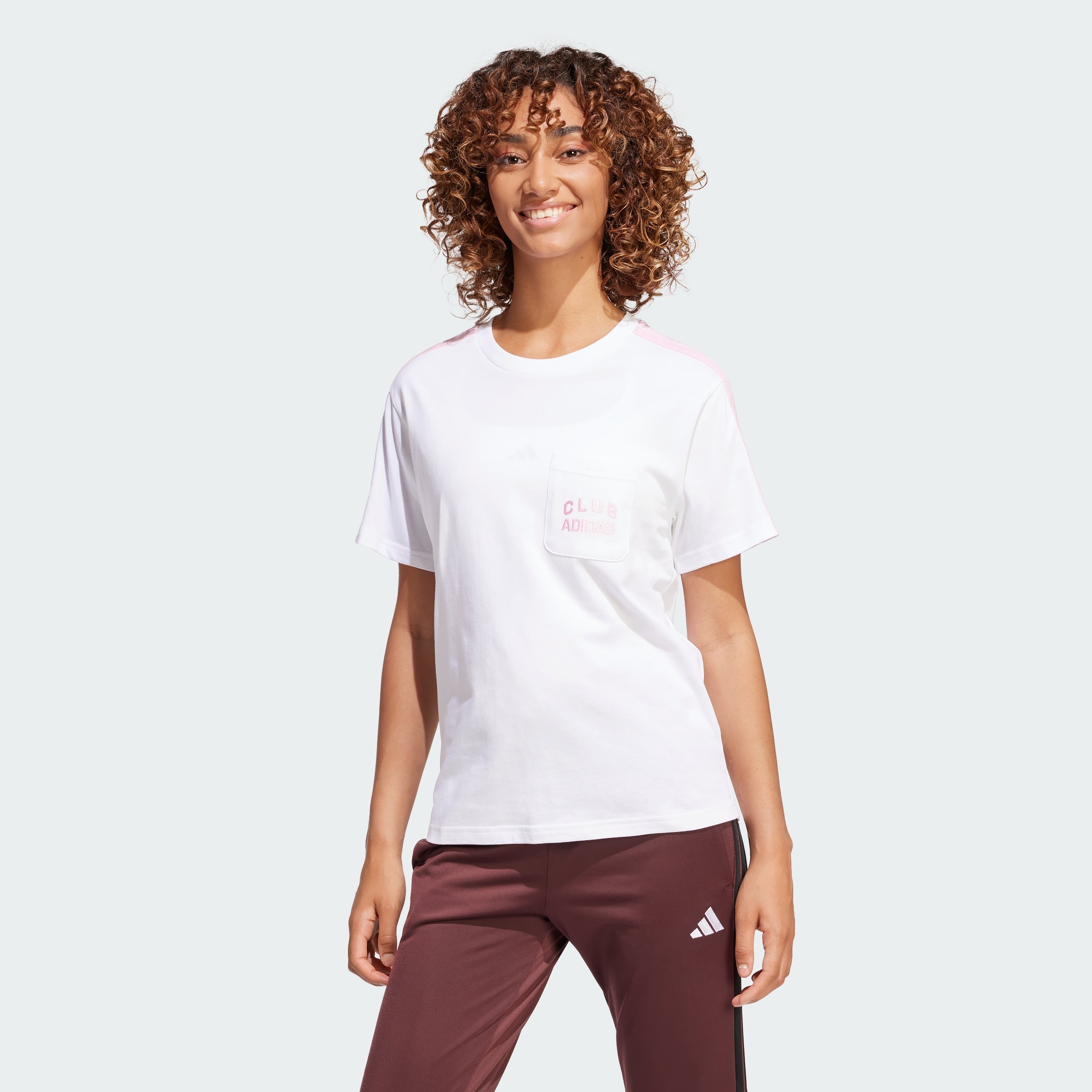 Women's adidas Lounge Soft-Side Pocket Graphic Tee