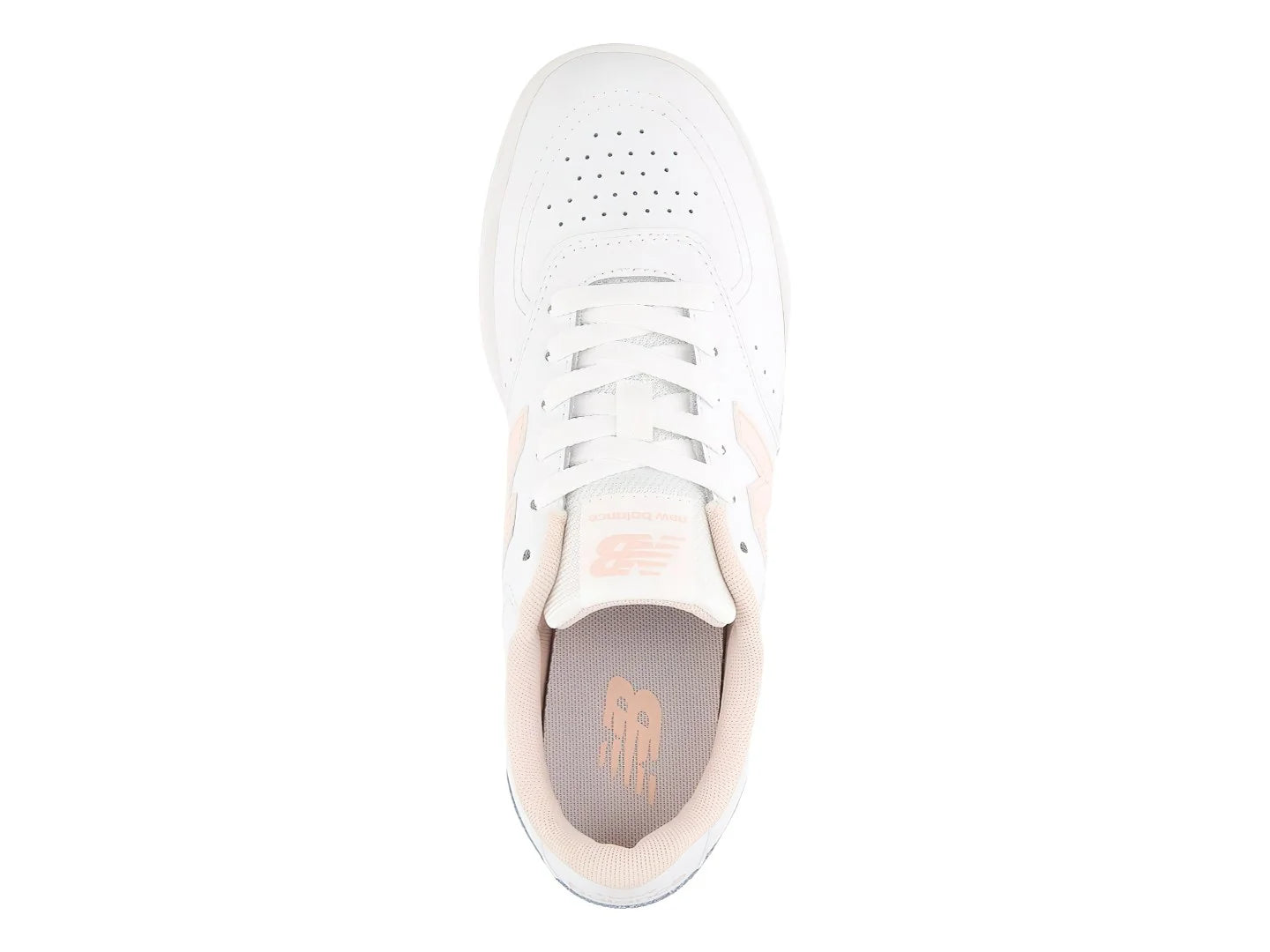 Tenis New Balance BB80 Blanco y Rosa para Mujer