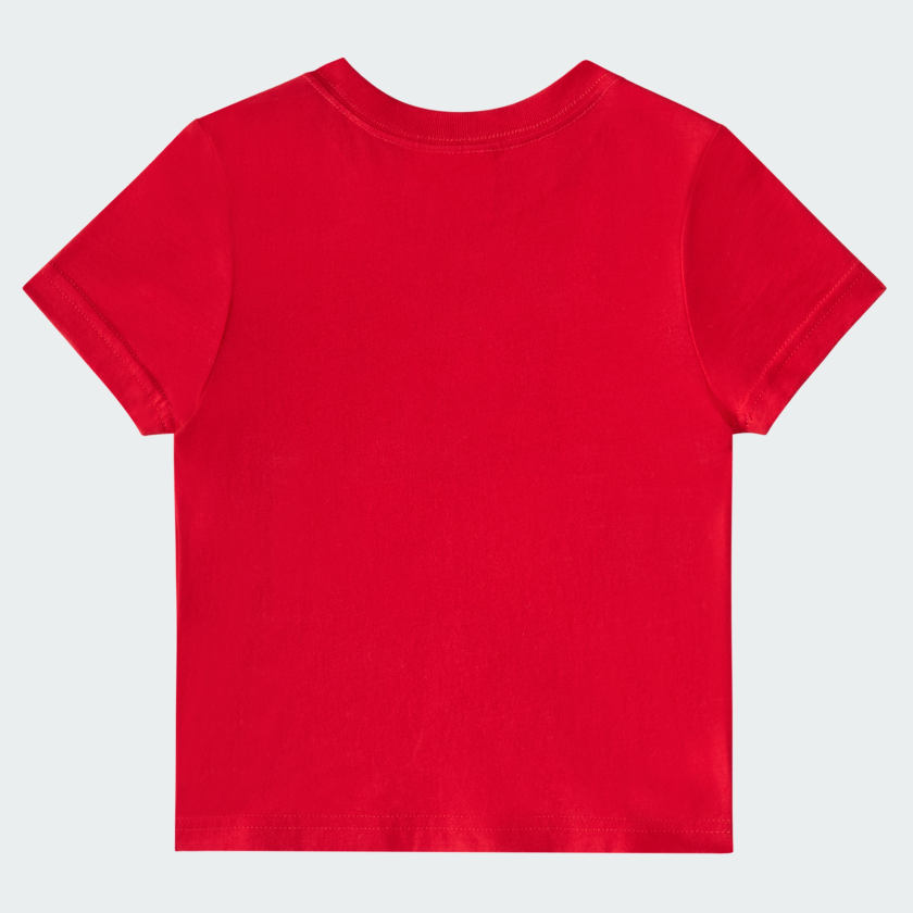 Kids' adidas Two-Piece Short Sleeve Cotton Tee and Elastic Waistband Logo Shorts Set