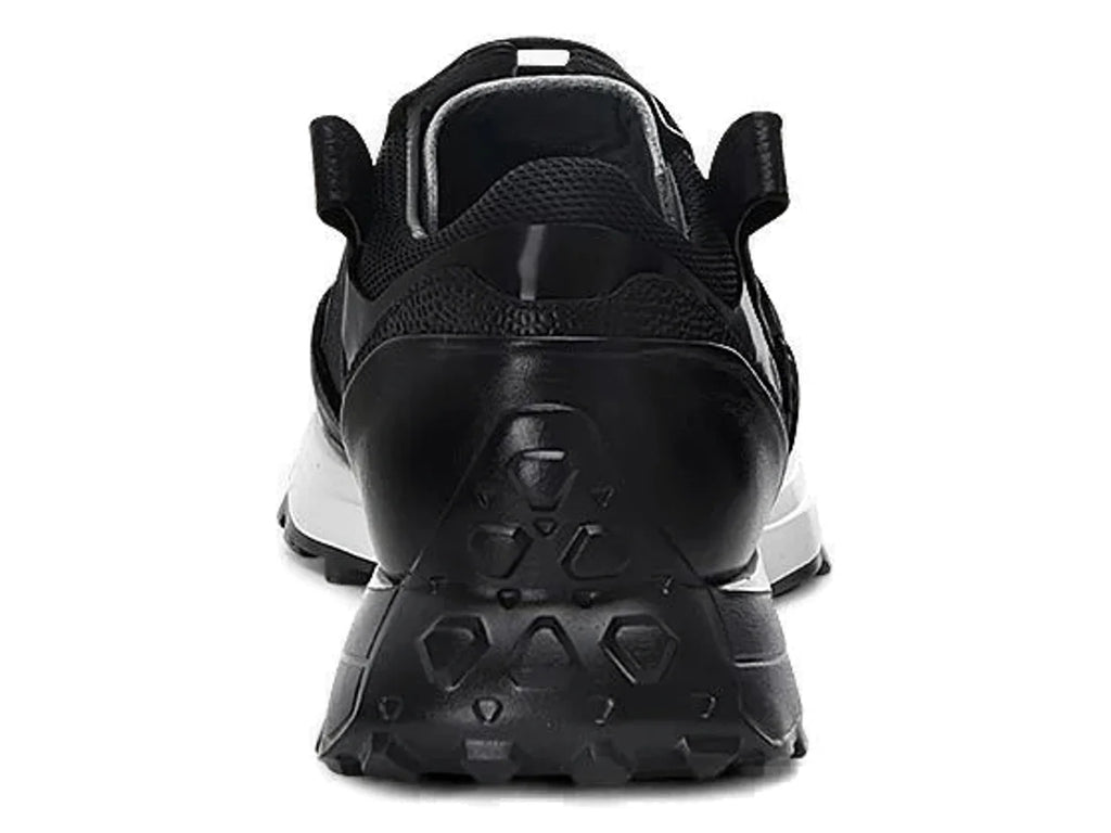 Tenis Cuadra de Piel Ternera Negro para Hombre