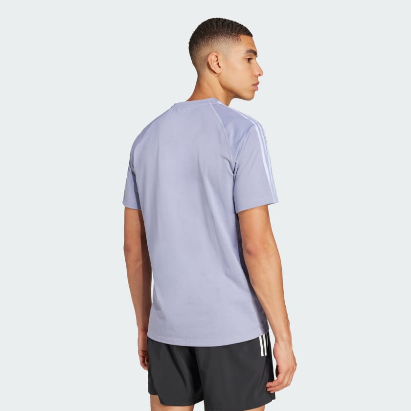 Men's adidas Own the Run 3-Stripes Tee