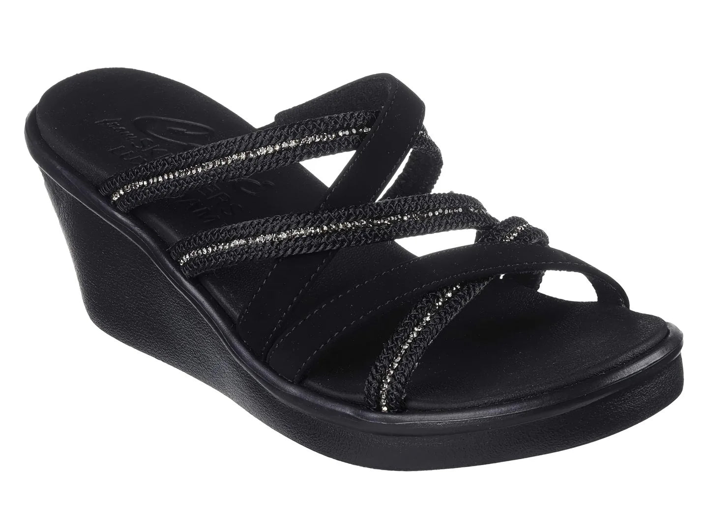 Sandalias Skechers Cali W Negro para Mujer