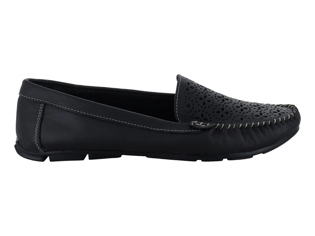 Zapatos Mocasines Driver MeliAna Negros para Mujer