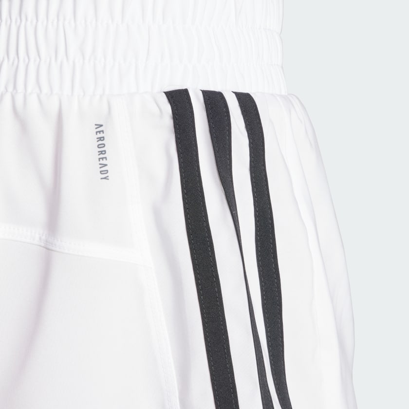 Women's adidas Pacer Training 3-Stripes Woven Mid-Rise Shorts