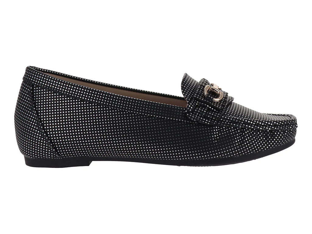 Zapatos Mocasines Roze Negros para Mujer