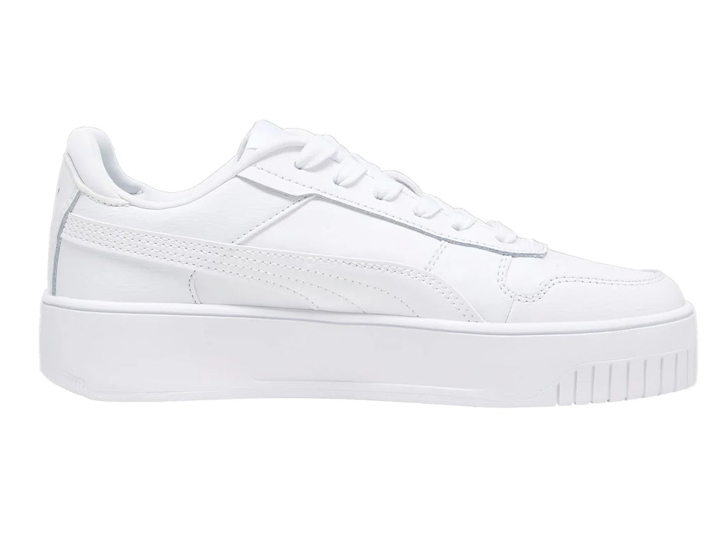Tenis Puma Carina Street Blanco y Oro para Niña