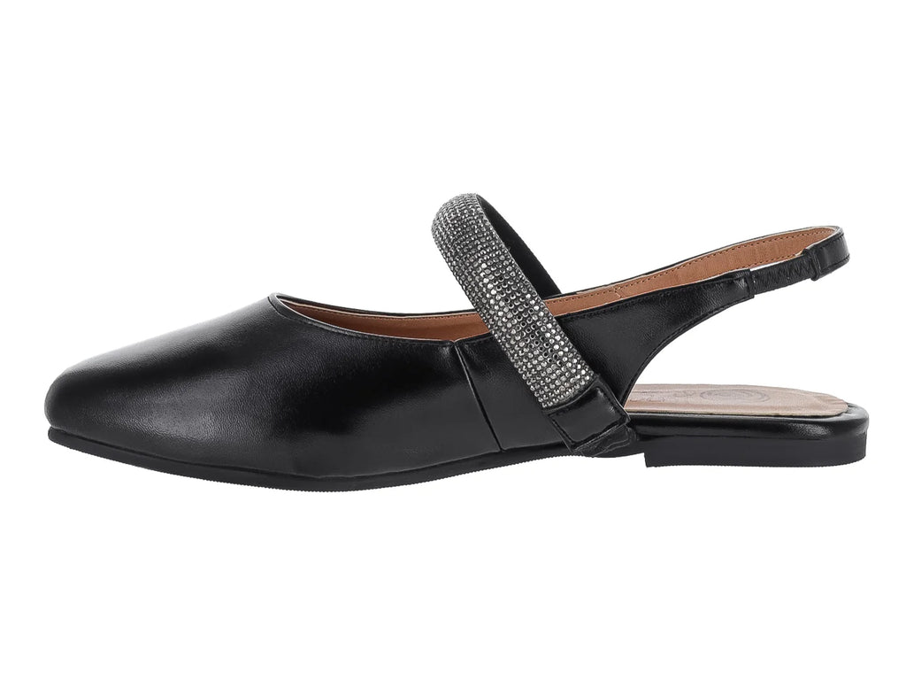 Zapatos Planos Luna Rosa Negros para Mujer