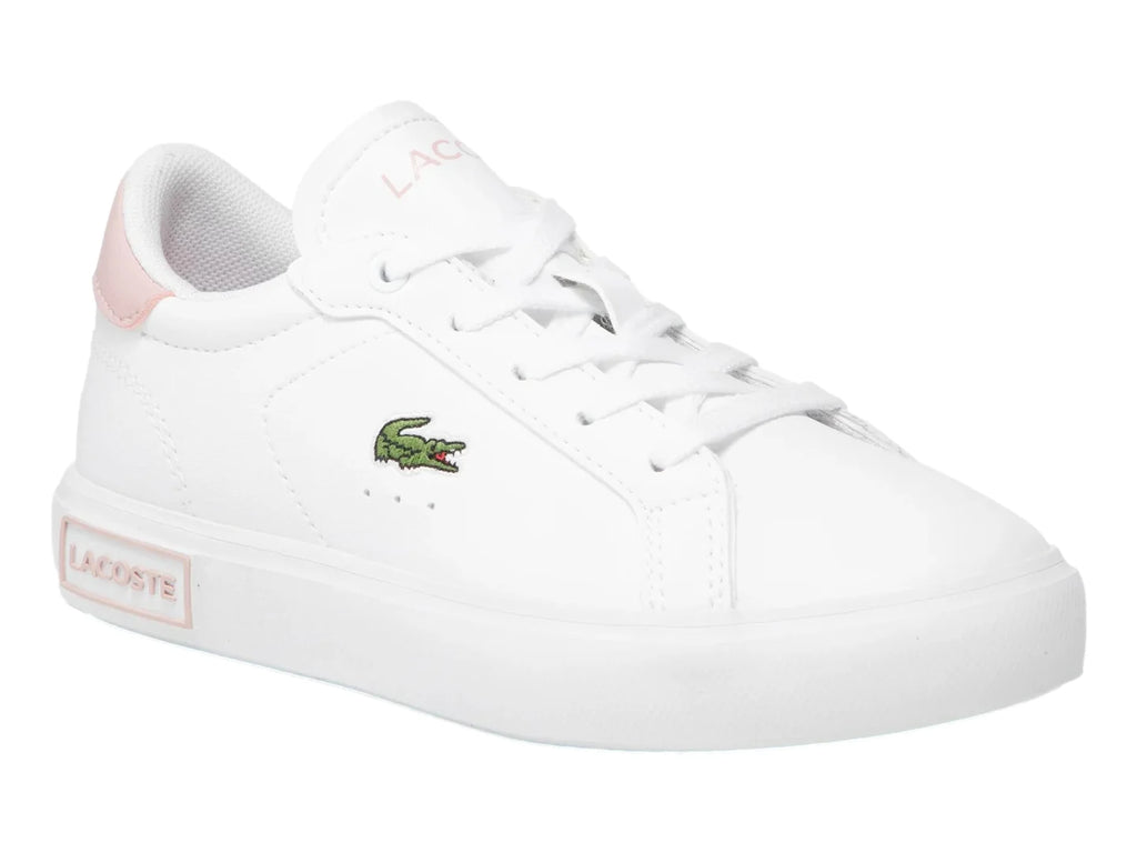 Tenis Lacoste Powercourt Blanco y Rosa para Niña