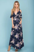 Shelby Off The Shoulder Maxi Dress Navy