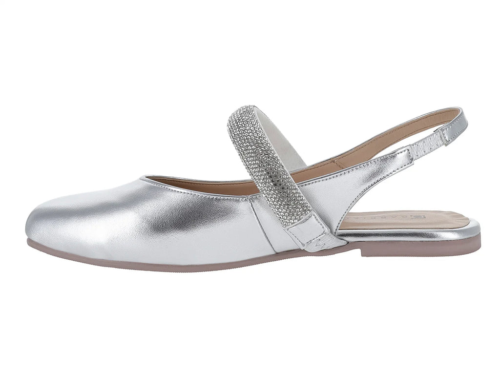 Zapatos Planos Luna Rosa Color Plata para Mujer