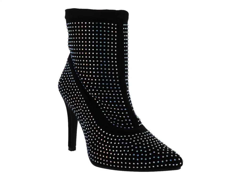Botines Luna Rosa Negro y Plata para Mujer