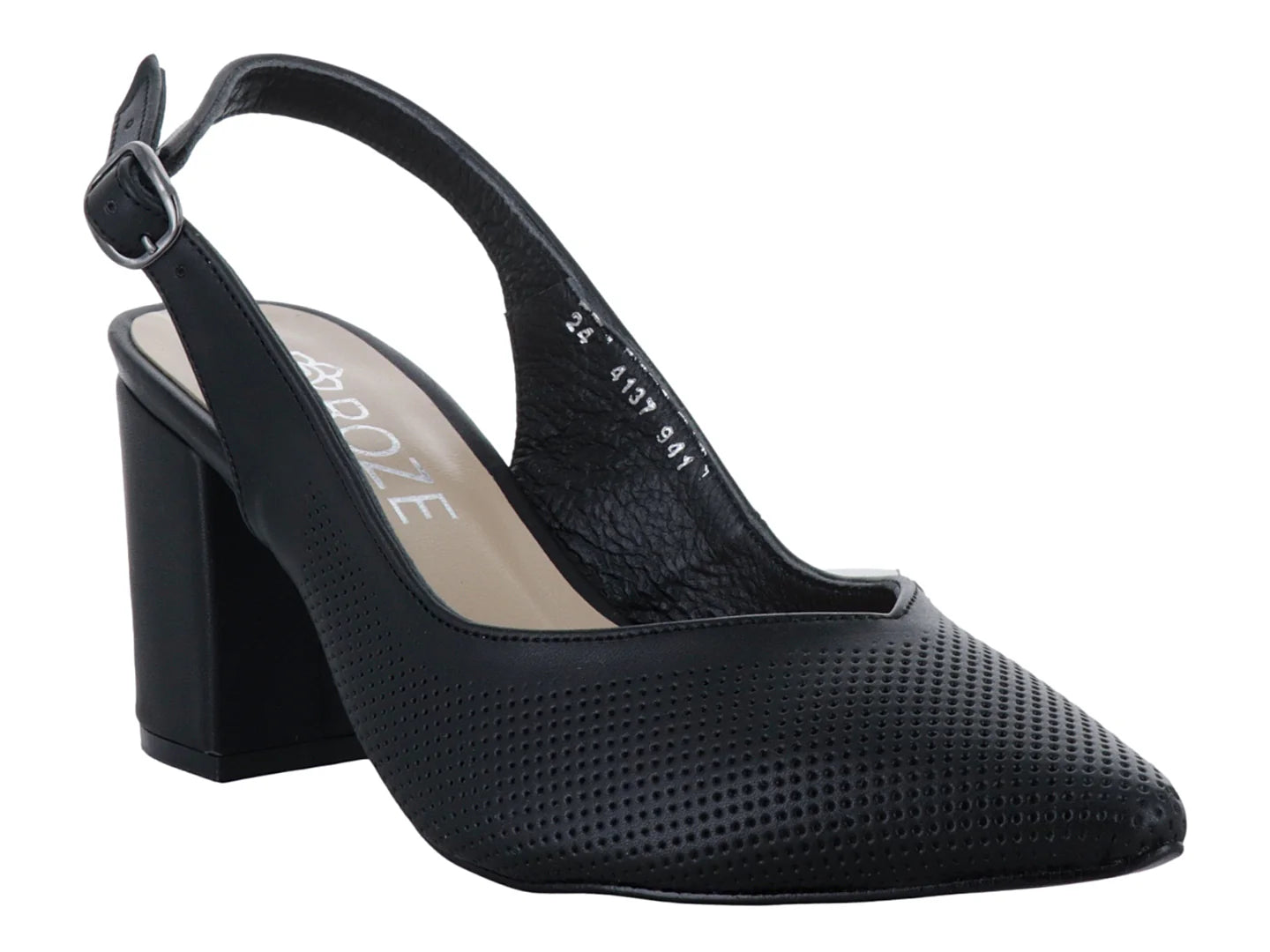 Zapatos Tacón Cerrados Roze Negro para Mujer