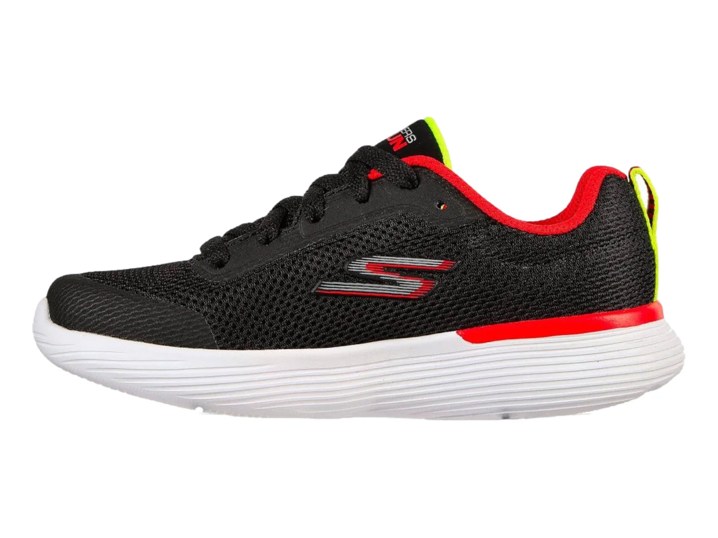 Tenis Skechers Negro y Rojo para Niño