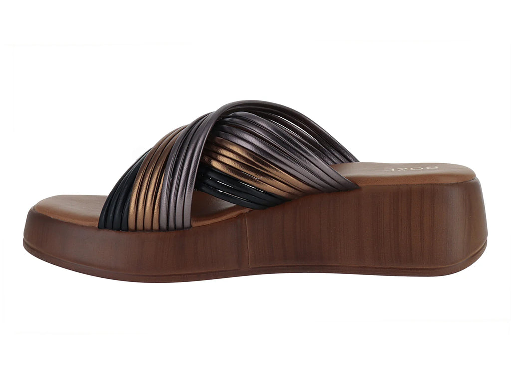 Sandalias Roze Plataforma Negro para Mujer
