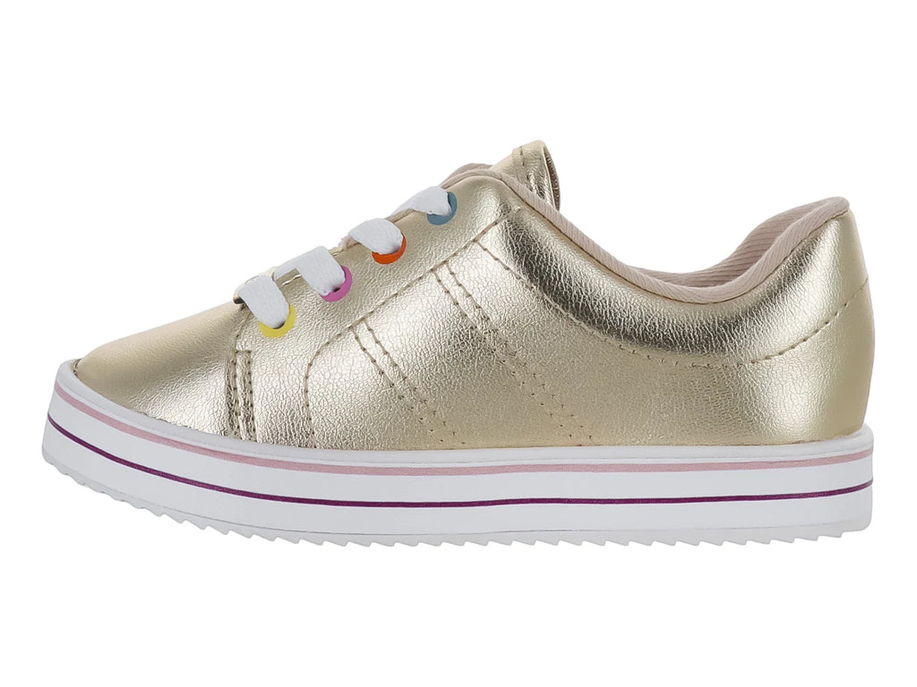 Tenis Molekinha Metalizados Dorado para Niña