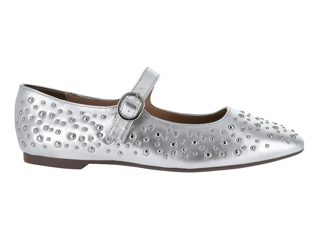 Zapatos Planos Salamandra Plata para Mujer