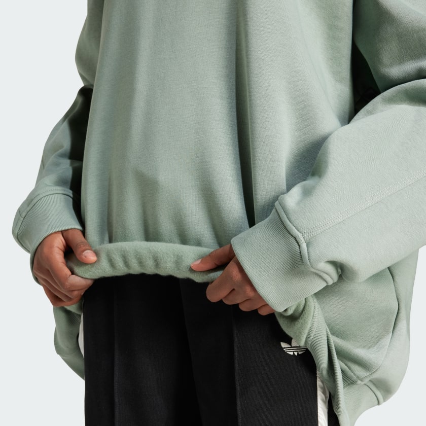 Women's adidas Essentials Fleece Long Oversized Crew Sweatshirt