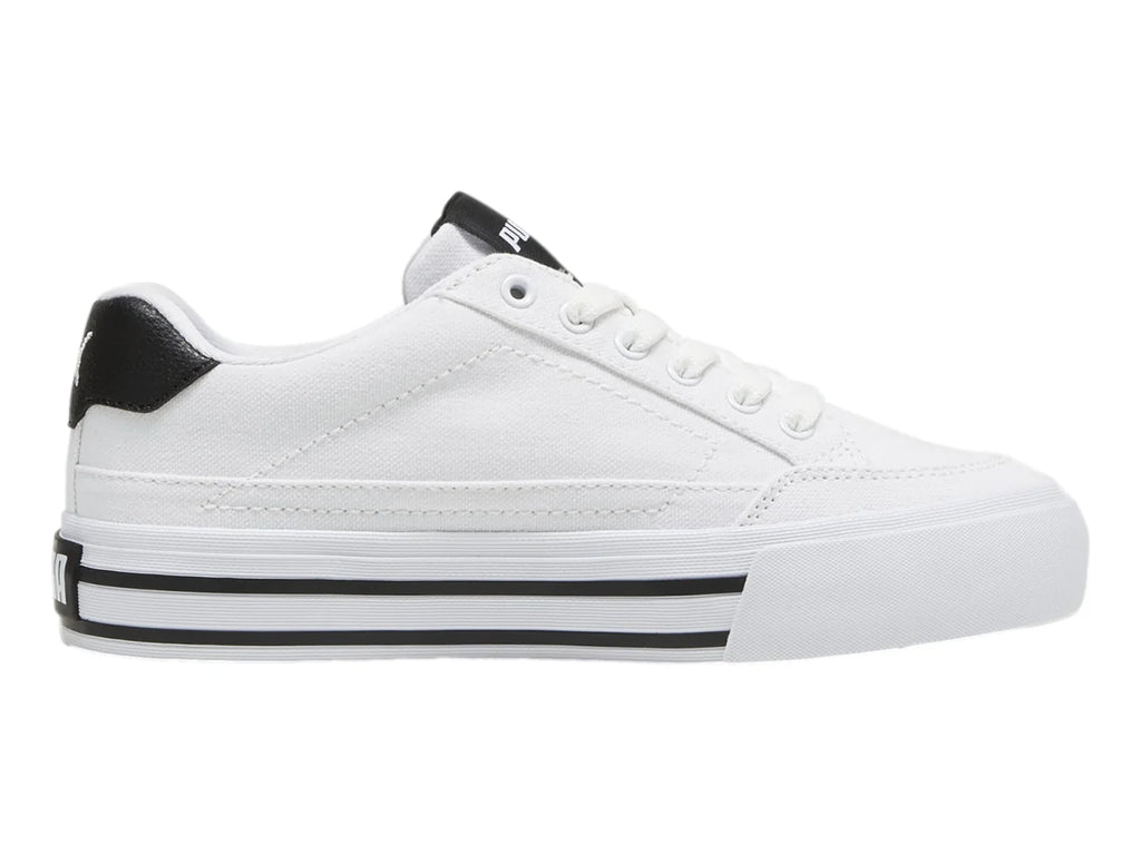 Tenis PUMA Court Classic Vulc Blanco y Negro para Niño