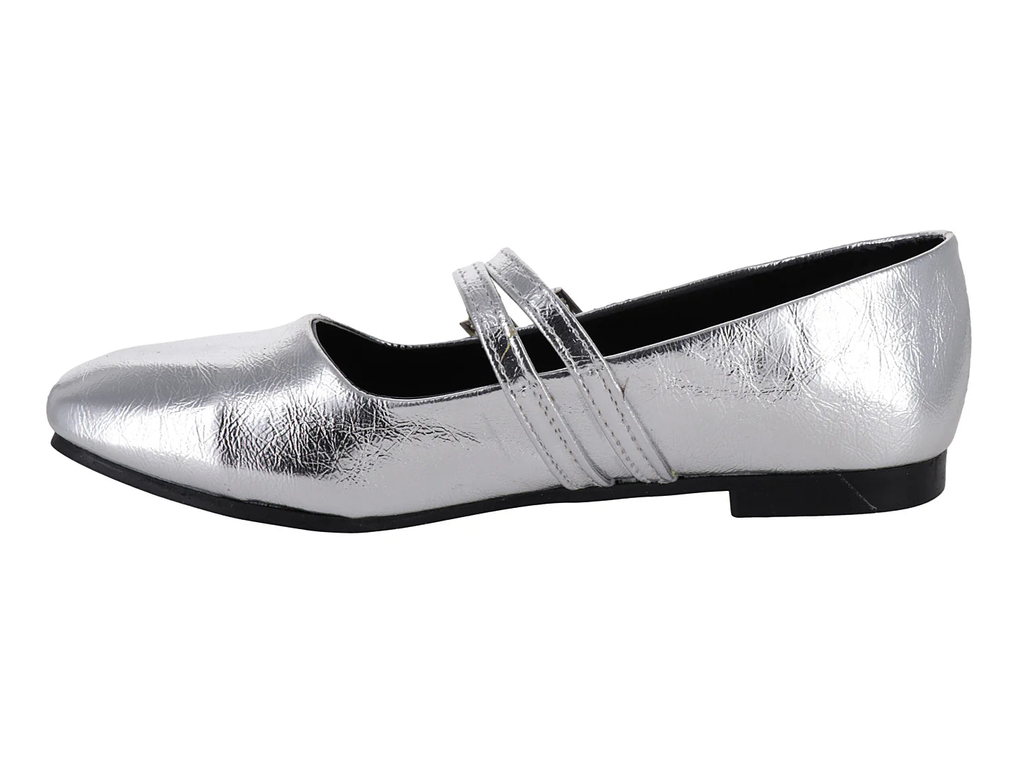 Zapatos Planos Luna Rosa Plata para Mujer