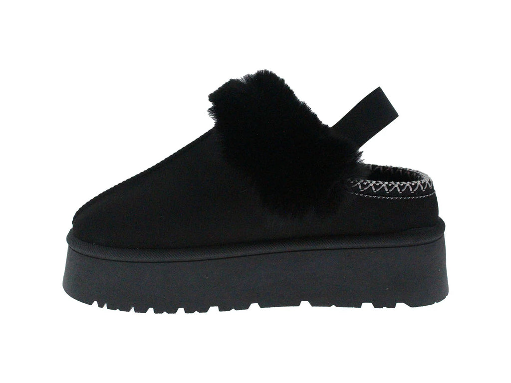 Pantuflas Furor Plataforma Negro para Mujer