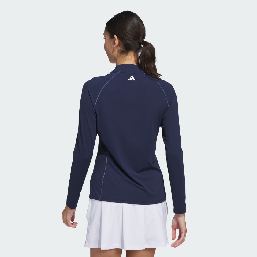 Women's adidas Ultimate365 Solid Quarter-Zip Mock Polo Shirt