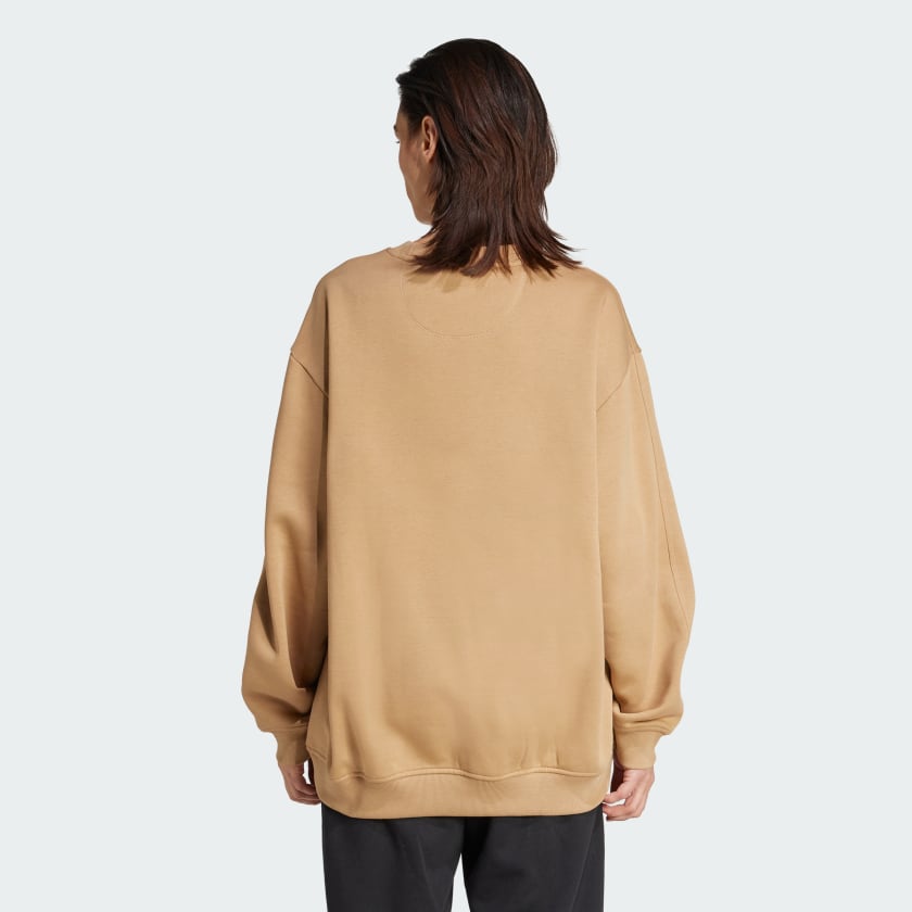 Women's adidas Essentials Fleece Long Oversized Crew Sweatshirt
