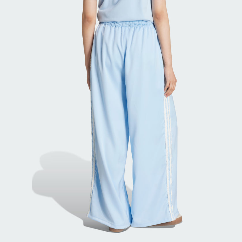 Women's adidas adidas Originals Satin Wide Leg Pants Ruffle 3-Stripes