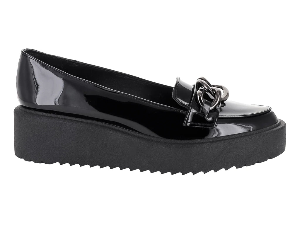 Mocasines de Charol Negro MELIANA para Mujer
