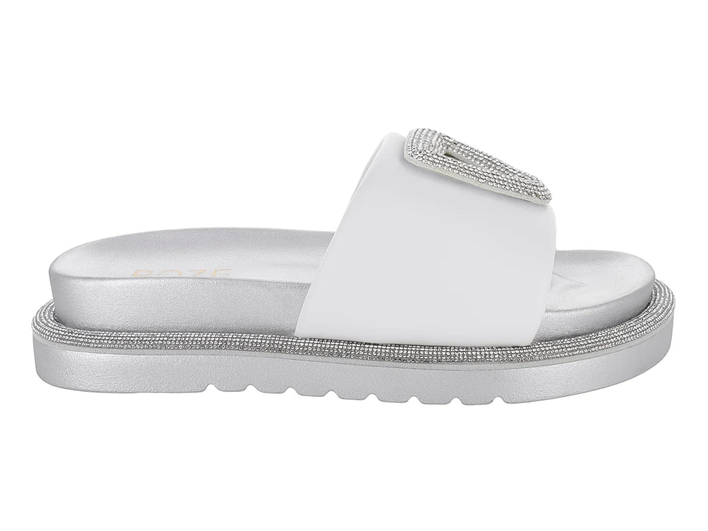 Sandalias ROZE Blancas con Glitter para Mujer