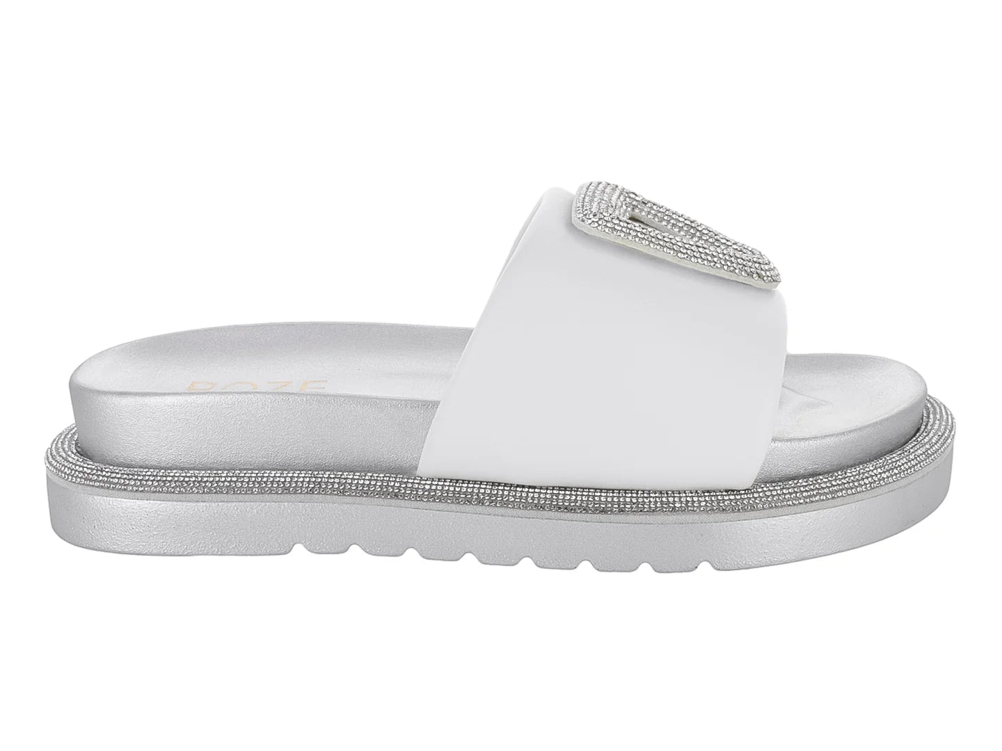 Sandalias ROZE Blancas con Glitter para Mujer