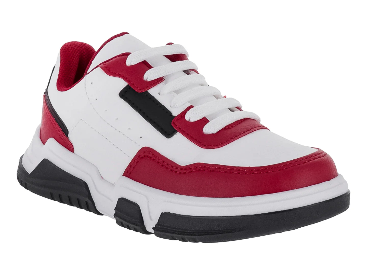 Tenis New Boys Rojo Blanco y Negro para Niño